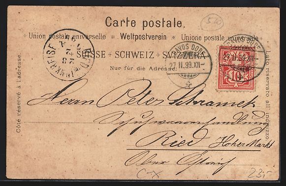 Cartoline postali: Litho Davos, Winterlich verschneite Tota – Usato da Berlin venduto da bartko-reher 1