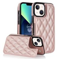 Schutzhülle Lux Etui Case Leder in Rosa für iPhone 15 Plus