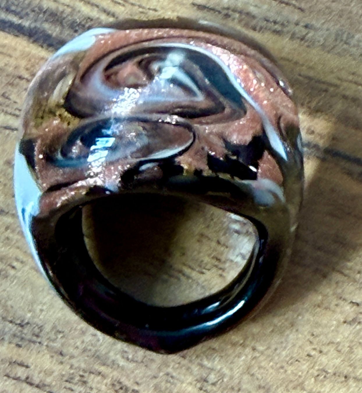 Murano Anelli: Murano Glas Ring, wunderschön, Glasring, Handarbeit. – Usato da Basel venduto da Friend68 1