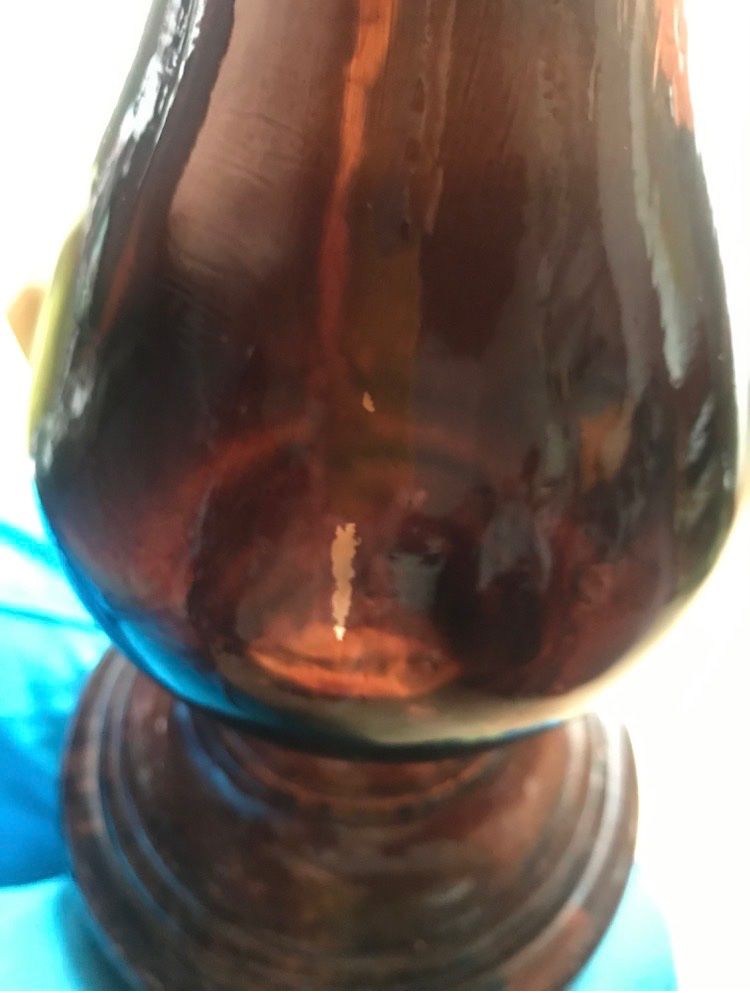 Portacandele: Bougeoir en verre brun – Usato da La Neuveville venduto da e_perriard 2