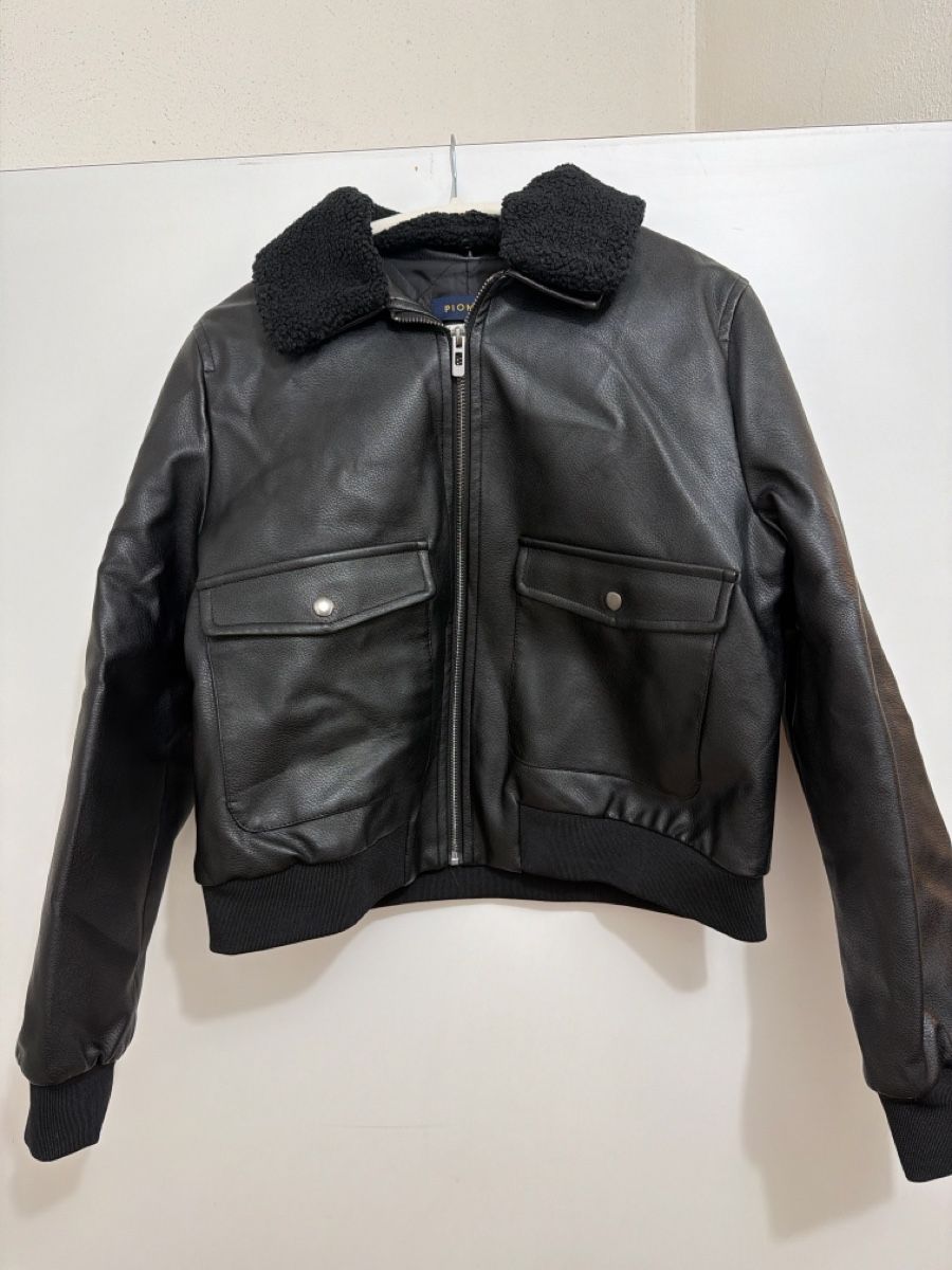 Giacche: Piombo Black Faux Leather Jacket, Warm & Stylish. – Nuovo (secondo la descrizione) da Zürich venduto da Pandainlondon