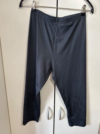 Leggings Damen dunkelblau Grösse M Spitze am Saum
