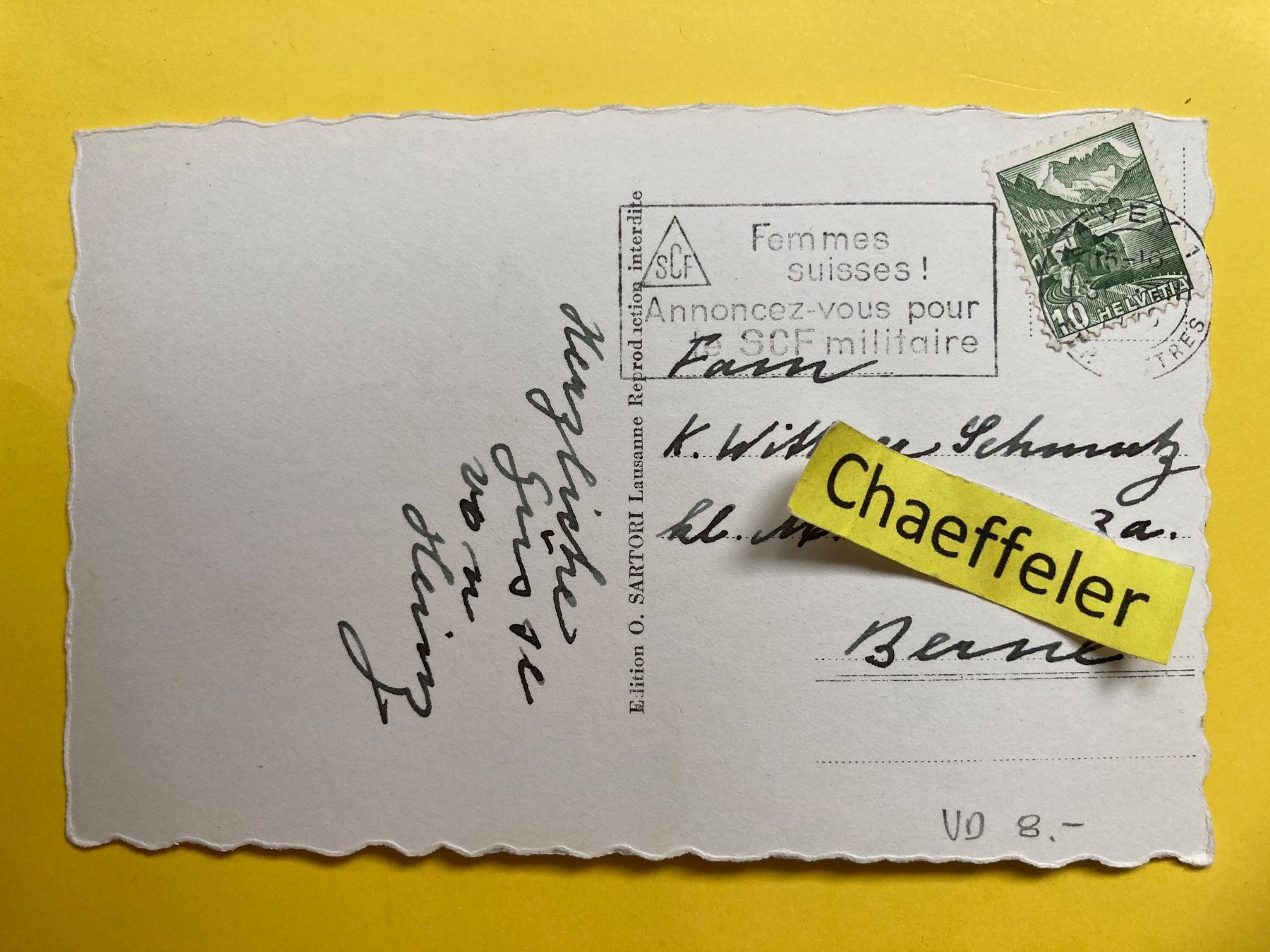 Ansichtskarten: 785 Le Mont Pélerin. – Gebraucht aus Zürich von Chaeffeler 1