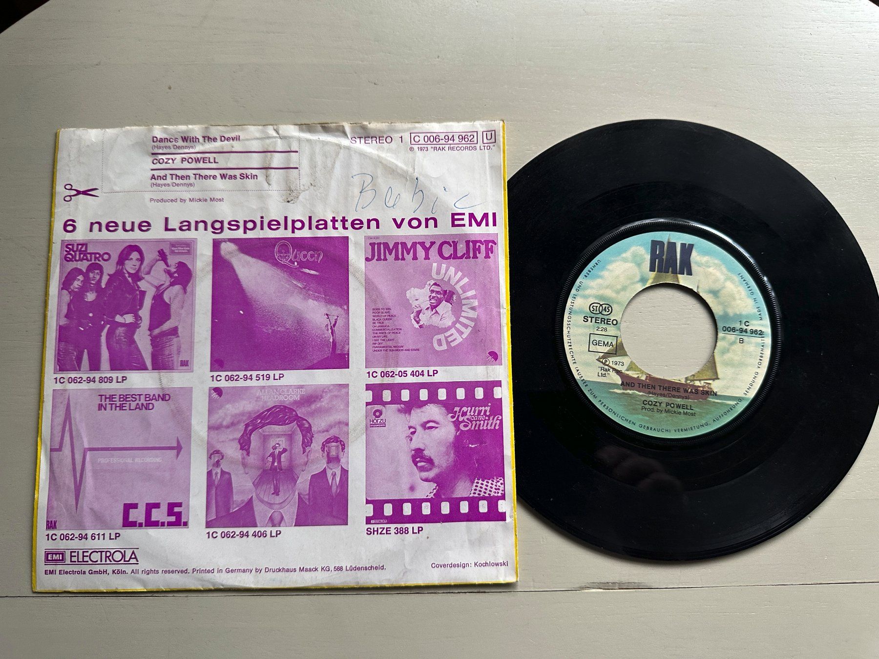 Dischi in vinile: COZY POWELL tolle Single Dance with the devil BLACK SABBATH – Usato da Basel venduto da Partridge 1