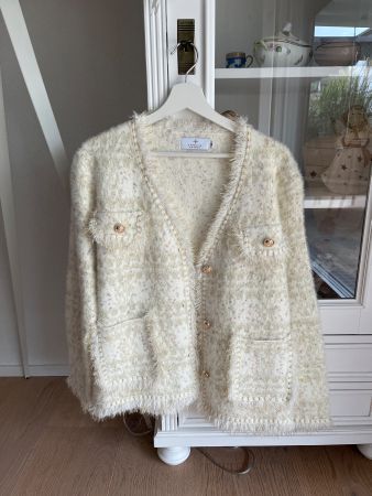 Strickjacke Carolina Cavour beige gold Grösse M neu
