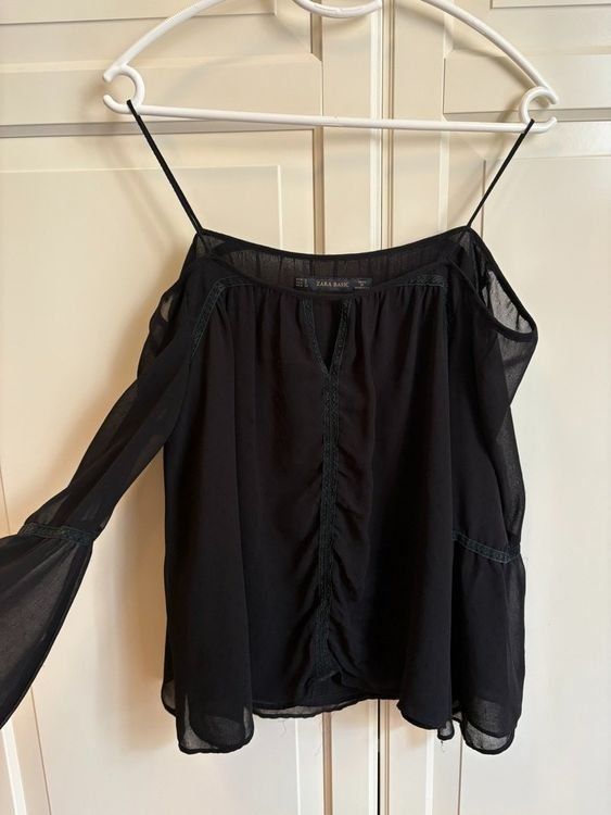 Zara Camicette: Schwarze Bluse, Schulterfrei, Zara, S – Usato da Zürich venduto da Sera.13 1