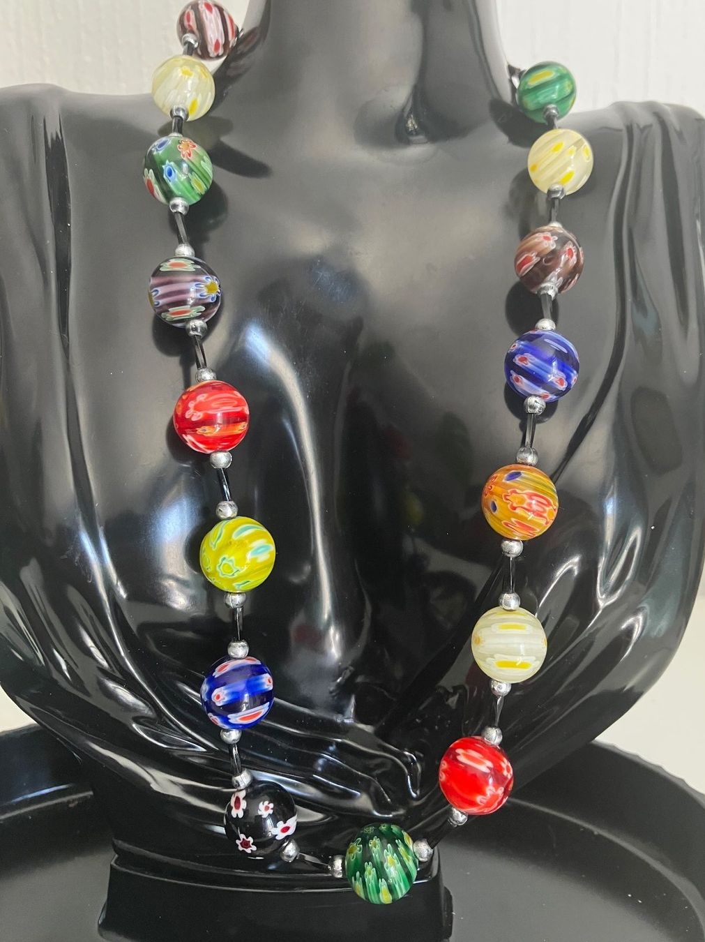 Murano Ketten: collier multicolore en perles de verre de murano 50cm – Gebraucht aus Peseux von Chimon59