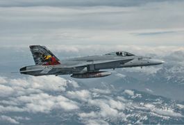 Grossfoto einer F/A-18C Hornet (J-5017) / Luftwaffe
