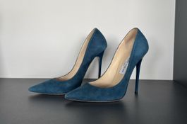 Jimmy Choo Anouk Suede Pumps, Size 37.5