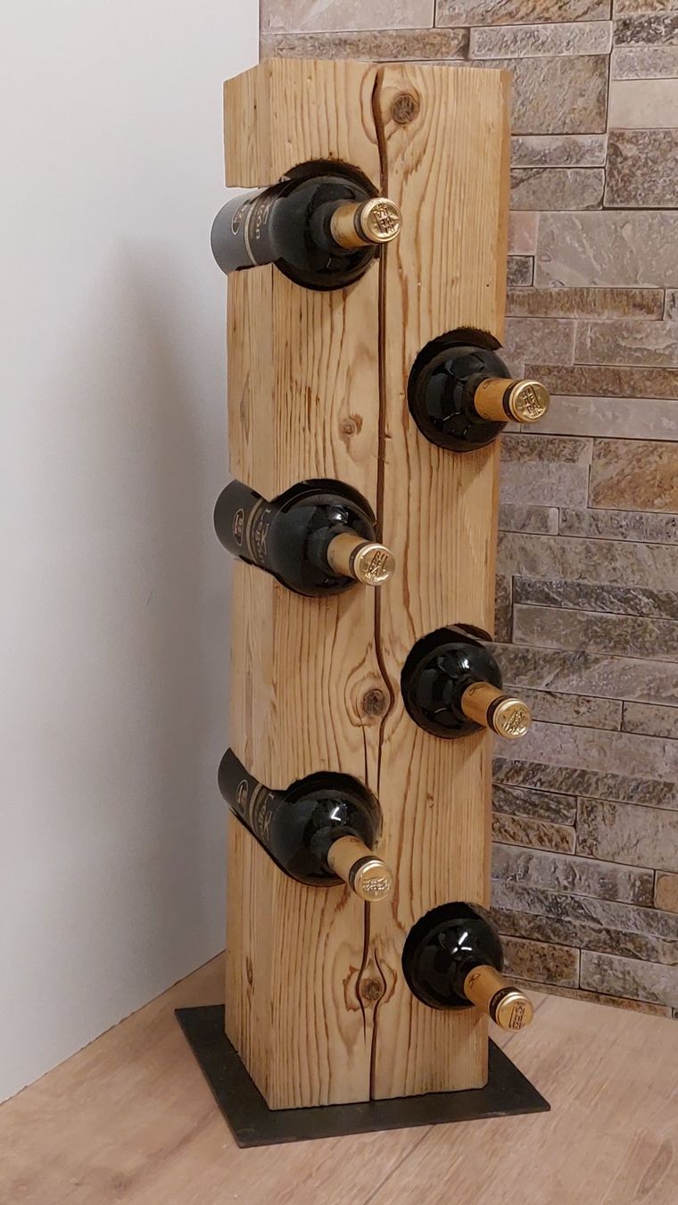Portabottiglie: Weinständer aus einem schönen Altholzbalken – Nuovo e nell'imballaggio originale da Egnach venduto da Oldwoodstyle 3