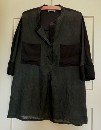 Bluse: Leinen/Seide