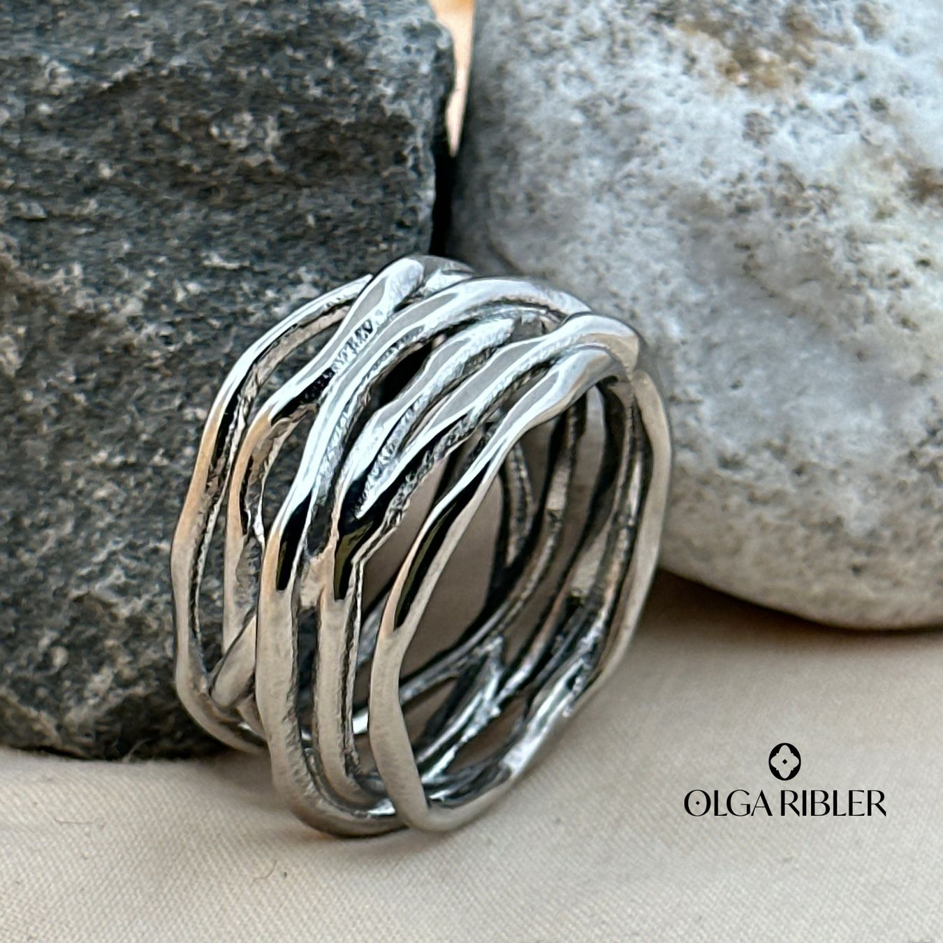 Olga Ribler Ringe: Edelstahl Spaghetti Ring Grösse 60 – Neu (gemäss Beschreibung) aus Luzern von Schmuckoutlet 6