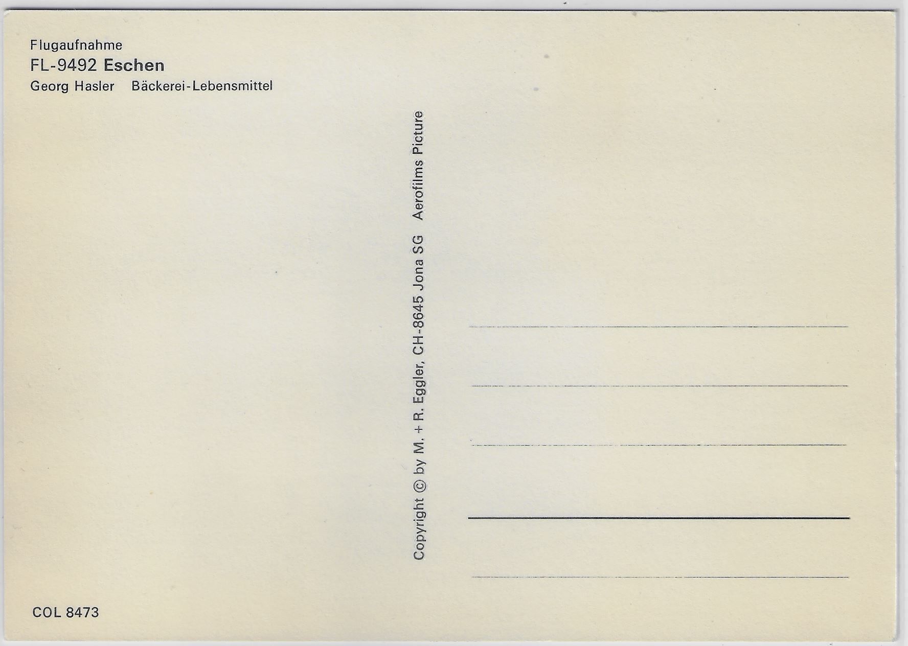Cartoline postali: Flugaufnahme Eschen FL – Antico da Ettingen venduto da Kartenplanet 1