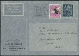 1950 Pro Juventute - Historische Bilder - Brief - MiF -> USA