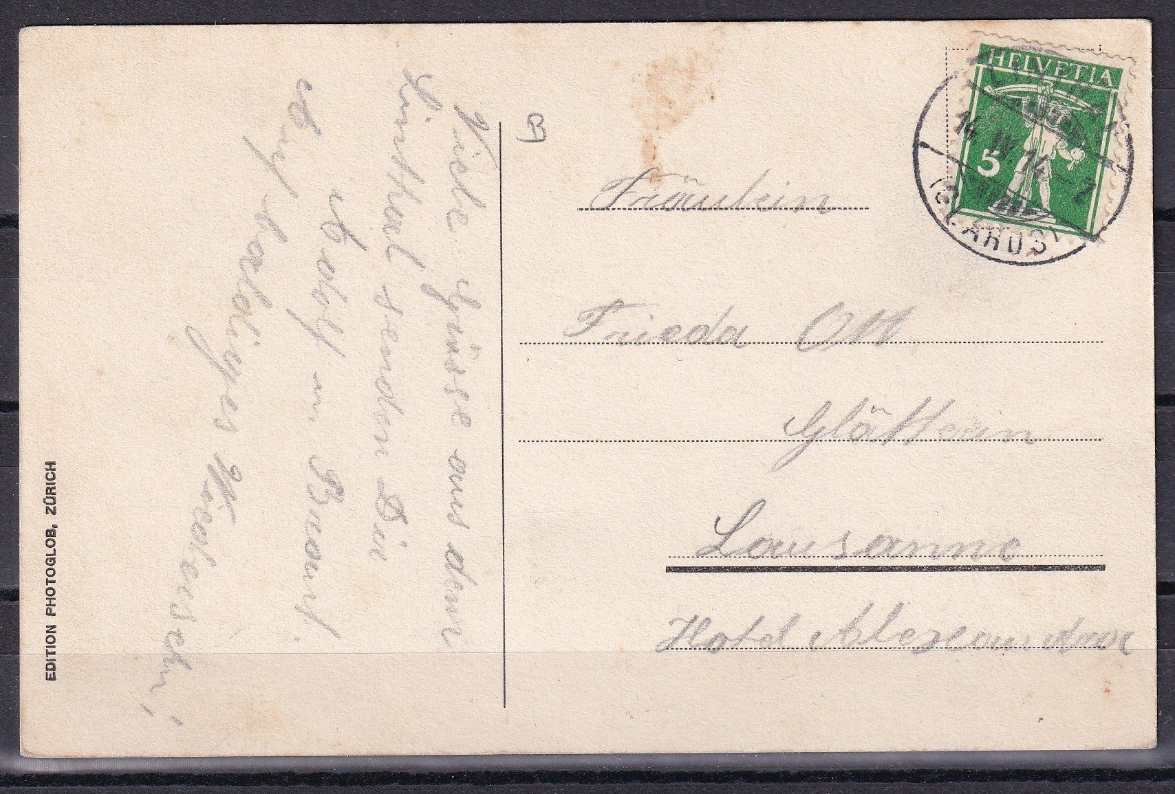 Cartoline postali: Klausenstrasse mit Blick auf Linthal Postkutsche – Usato da Olten venduto da clotaldi 1