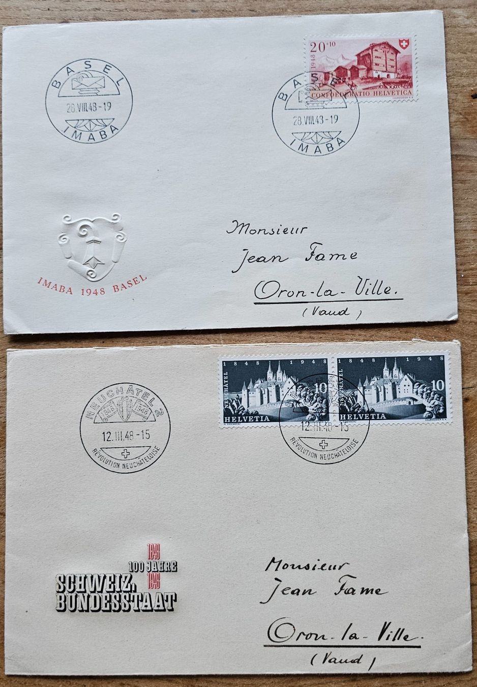 Tous les timbres: 2 alte Briefe - sehen ! – D'occasion à Les Valettes par Nuba1