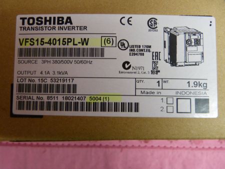 Frequenzumformer Toshiba VFS15-4015PL-W F. Nr. 5004