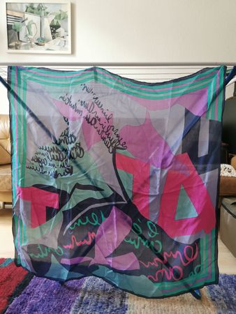 Feiner Vintage Seidenschal, Seidentuch, Foulard, Bandana