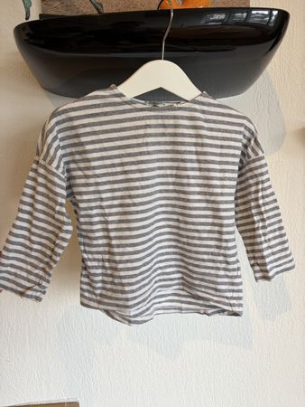 Gray Label Shirt Grey White Stripes Size 2-3 Years