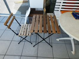 Ikea Gartentisch mit Stuhl