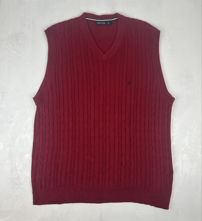 Pull sans manches rouge Nautica, taille L 1