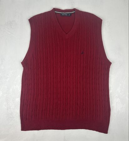 Pull sans manches rouge Nautica, taille L