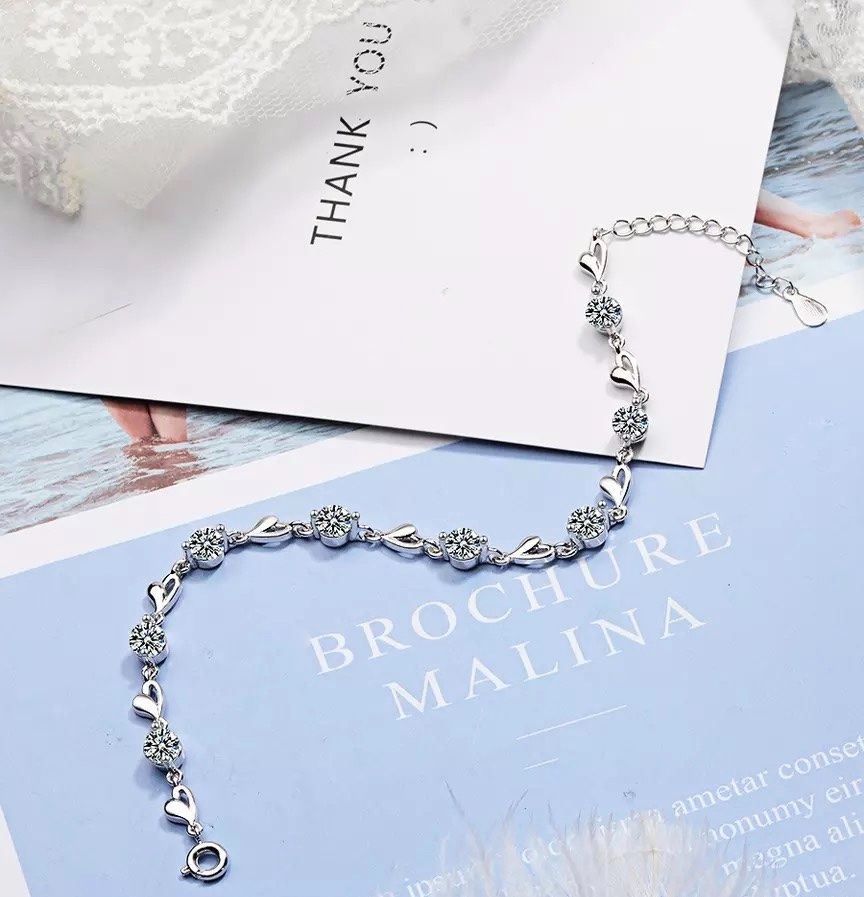 Bracciali & Braccialetti: silber armkette mit herz – Nuovo e nell'imballaggio originale da St. Gallen venduto da yatoot26 3