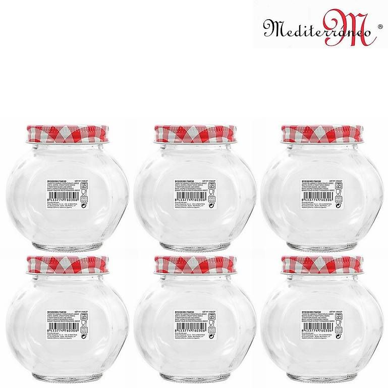 Contenitori & Simili: 6er-Set 480ml Mediterraneo EINMACHGLÄSER Vorratsglas – Nuovo e nell'imballaggio originale da Zürich venduto da Discountbros 1