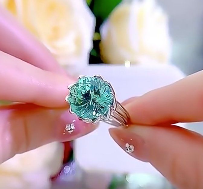 Anelli: Bague en argent 925 Diamant Lab blue 2 ct. – Usato da Genève venduto da TradeCH 3