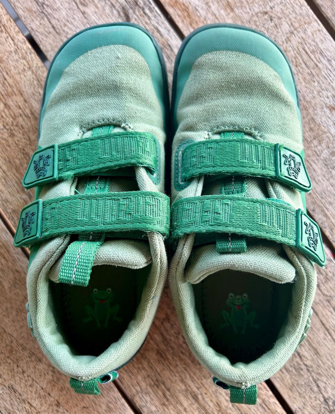 Affenzahn Schuhe für Jungen: Affenzahn Barfussschuh Lucky "Frosch", Grösse 30 – Gebraucht aus Riedholz von Abendsonne 1