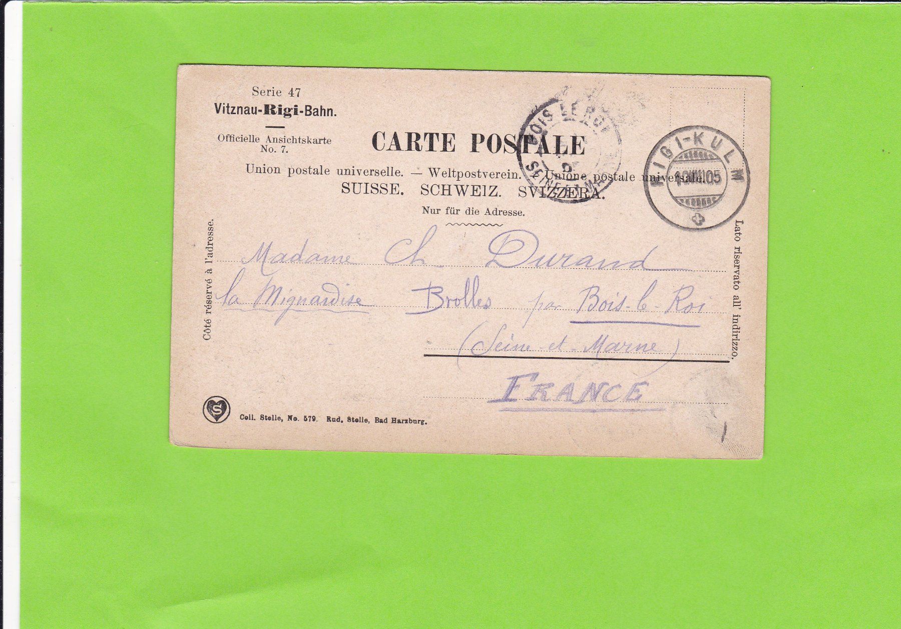 Cartoline postali: Rigi Kulm und die Alpen – Usato da St. Peterzell venduto da neckertal 1