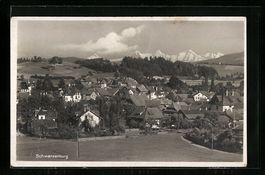 Schwarzenburg, Ortsansicht aus der Vogel