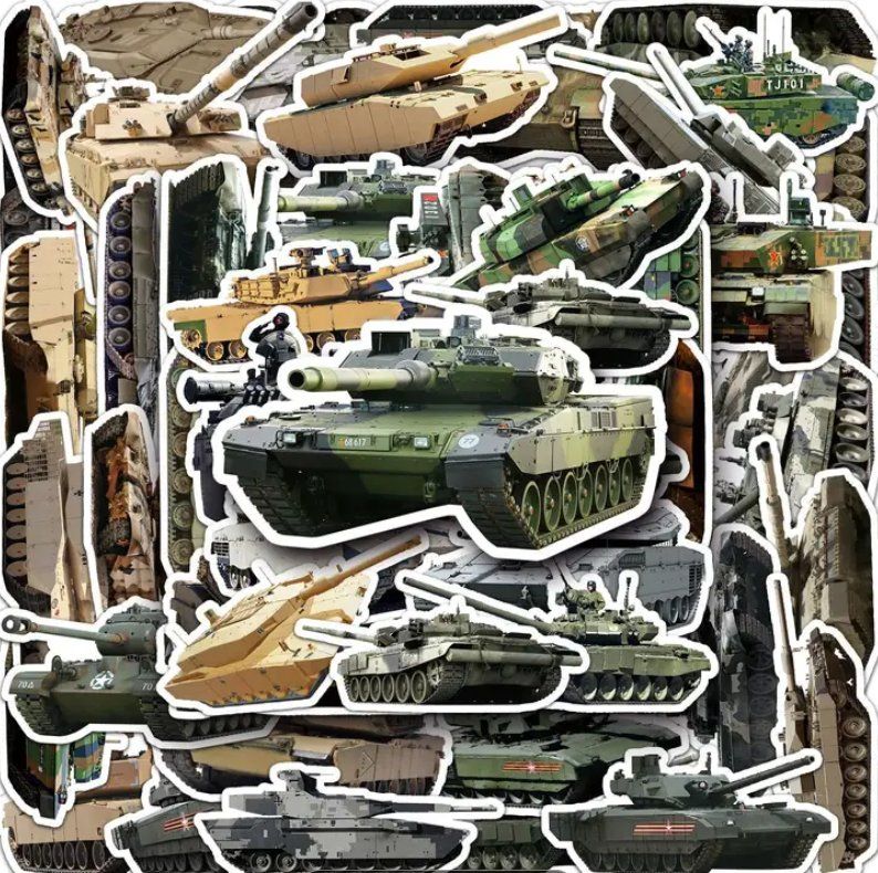 Sticker: 50 sticker Aufkleber Panzer – Nuovo e nell'imballaggio originale da Dintikon venduto da Vexi
