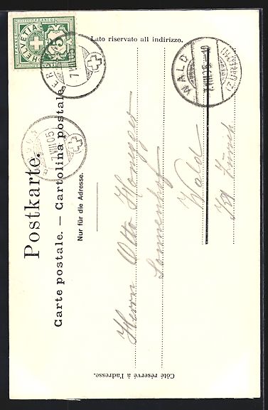 Cartoline postali: AK Albulathal, Häusergruppe und Kirche – Usato da Berlin venduto da bartko-reher 1