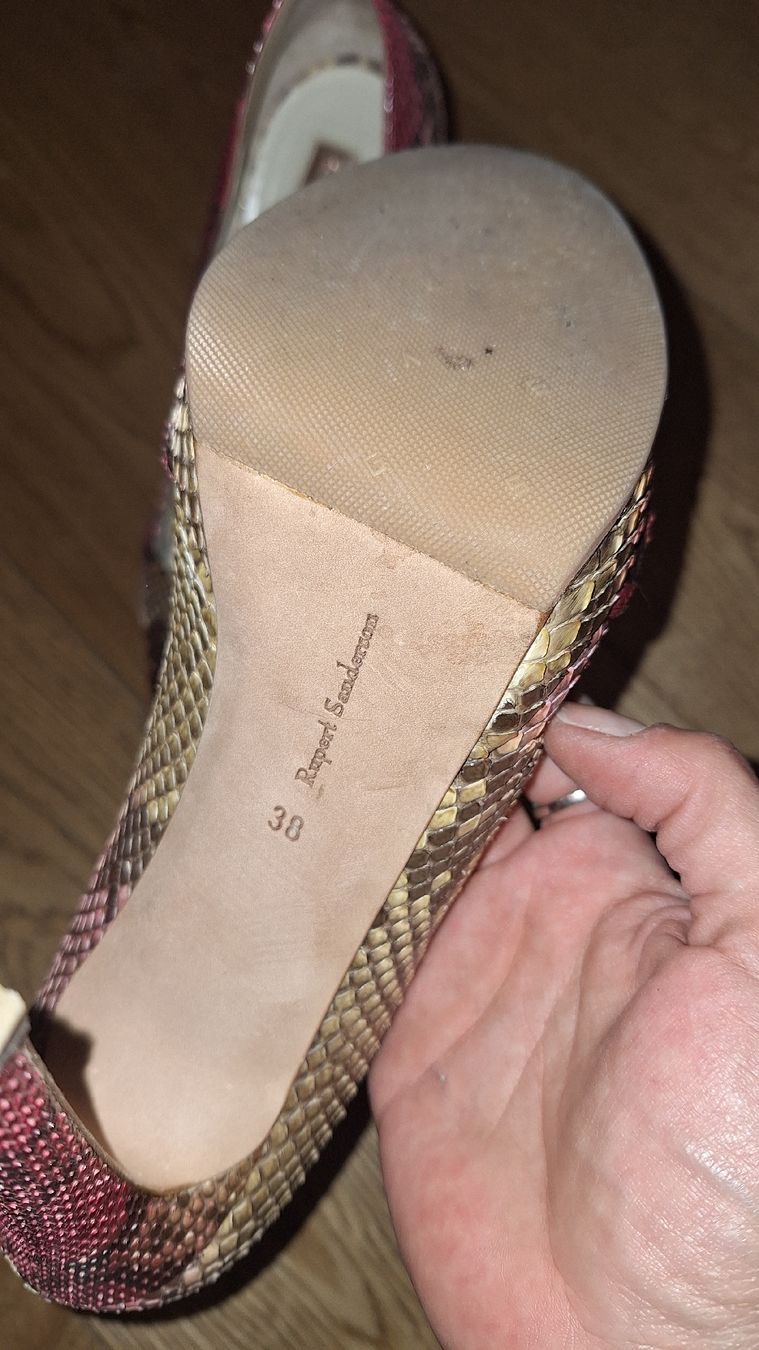 Scarpe da donna: Escarpins compensés Sanderson T 38 - python véritable! – Nuovo (secondo la descrizione) da Jussy venduto da lia_sb7q 1