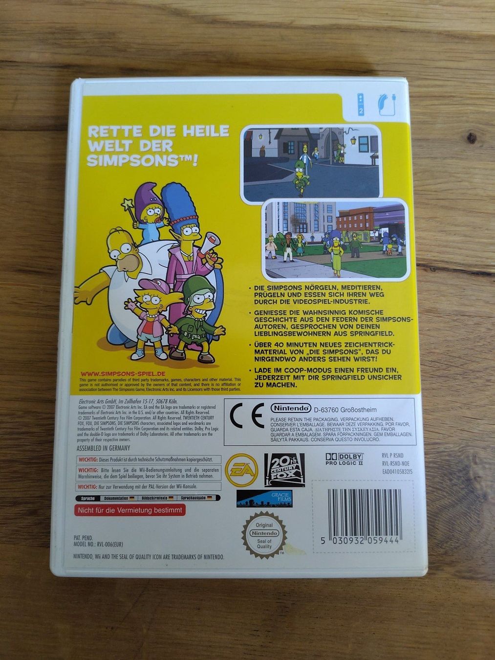 Nintendo Giochi: Die Simpsons: Das Spiel - Nintendo Wii – Usato da Kloten venduto da SuperRetroPixels 1