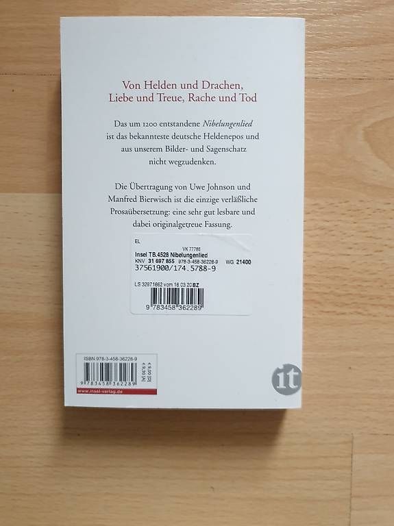 Libri: Das Nibelungenlied – Usato da Lyss venduto da Jason9527 1