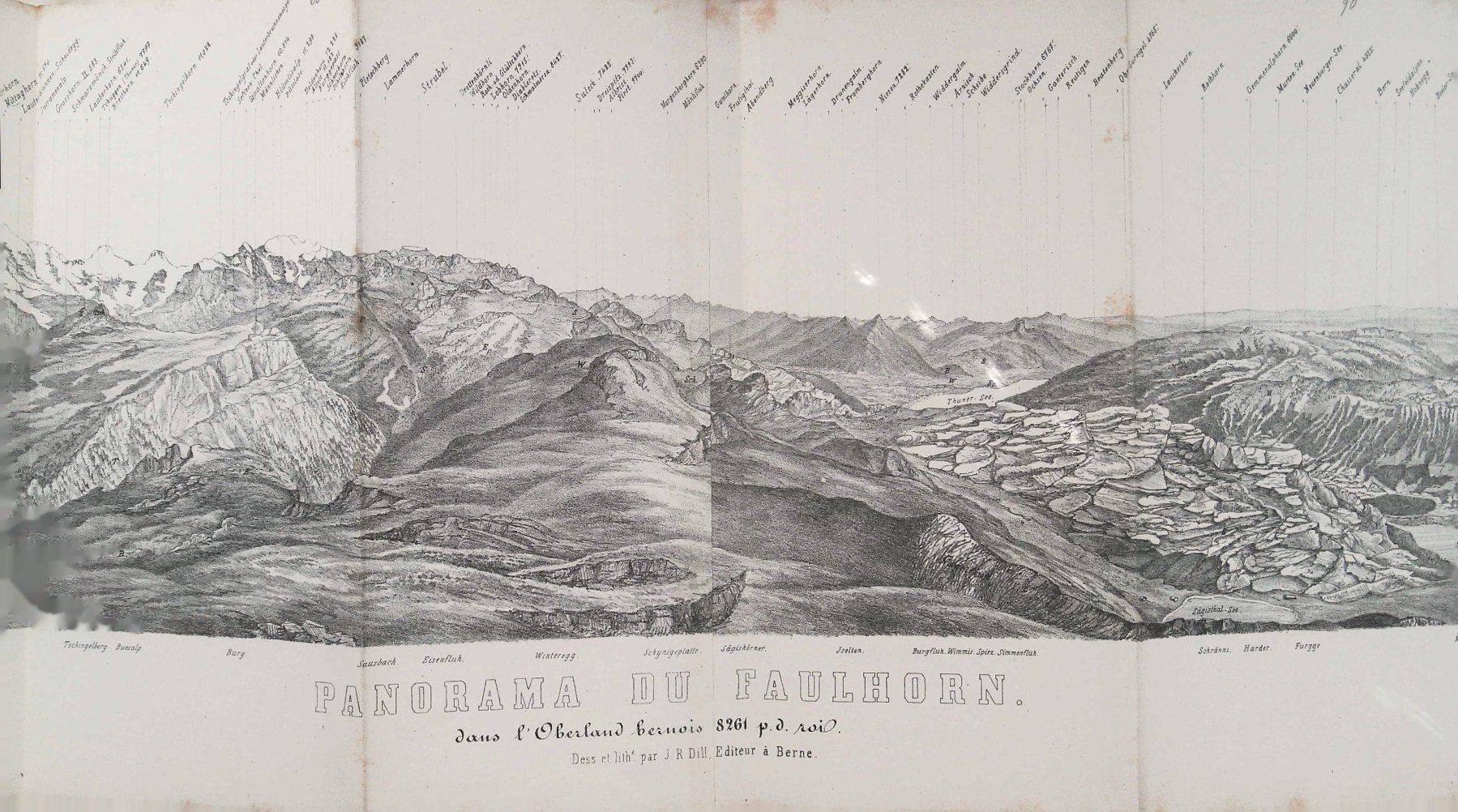 Incisioni: Faulhorn Litho-Panorama von Dill selten – Usato da Rafz venduto da booksell