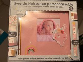 Livre de naissance bebe personnalisable neuf
