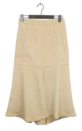 Tibi Plisse Beige Flared Skirt – Gr. M