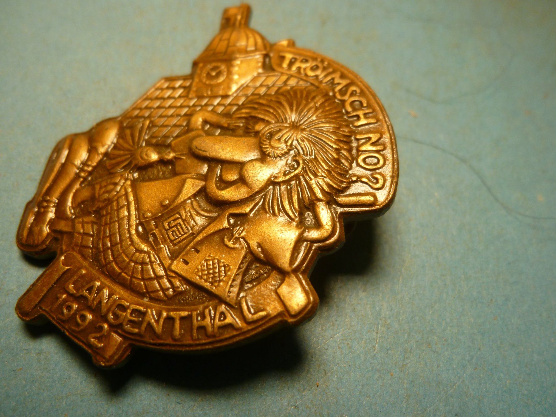 Plaketten & Abzeichen: LANGENTHAL 1992 BRONZE – Gebraucht aus Ried (Muotathal) von Mandarin02