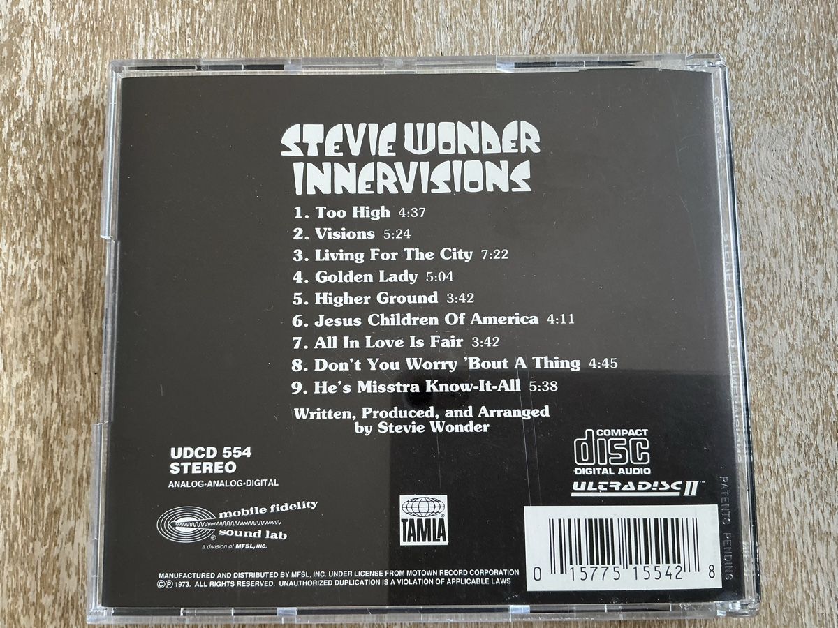 CD: MoFi MFSL Stevie Wonder - Innervisions CD – Usato da Meilen venduto da tuebli 3