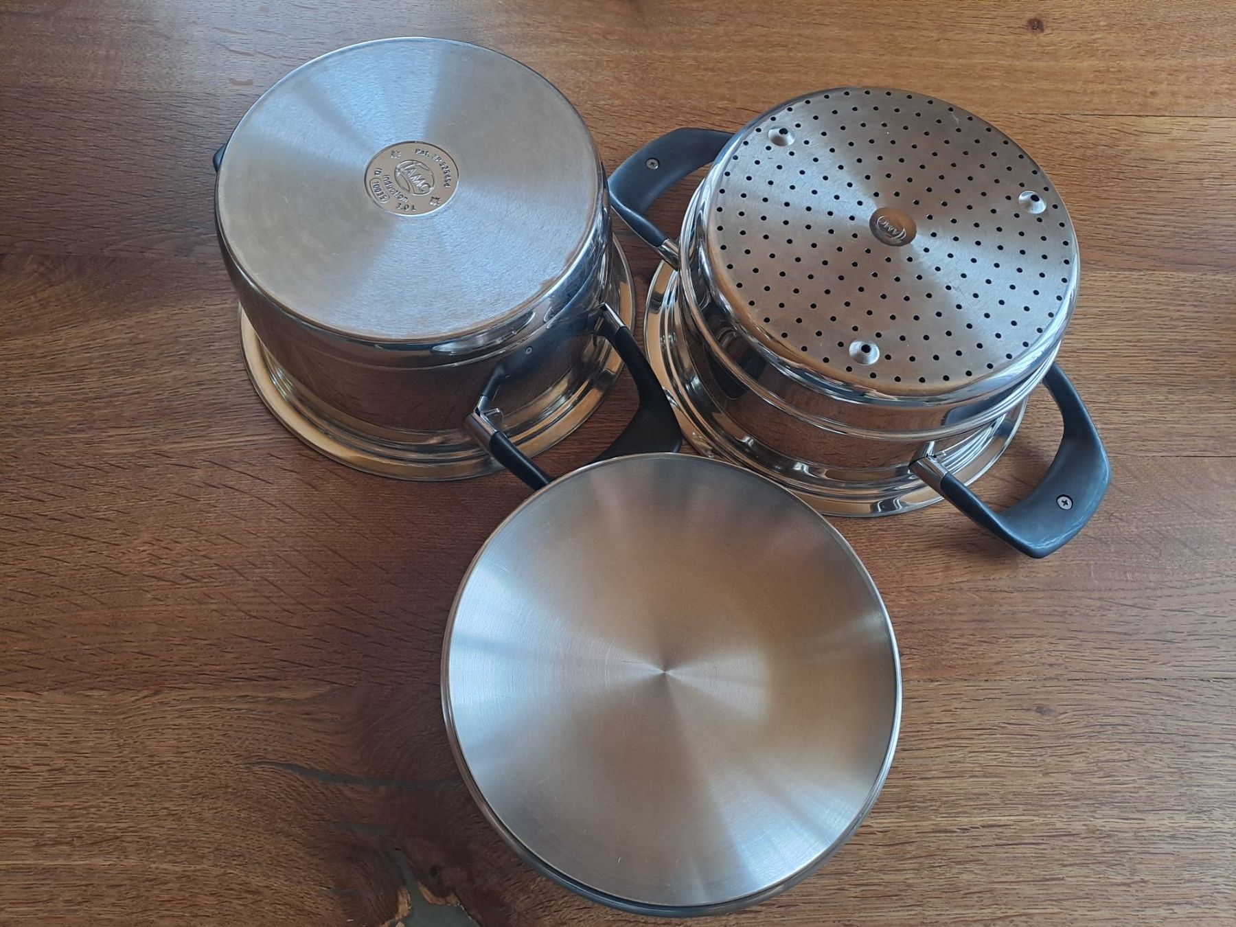 Pentole: AMC Kochtopfset mit Deckel und Einsatz, 3l – Usato da Wängi venduto da Raettli10 2