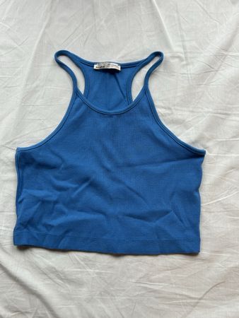 Pull&Bear Top, Grösse L, blau