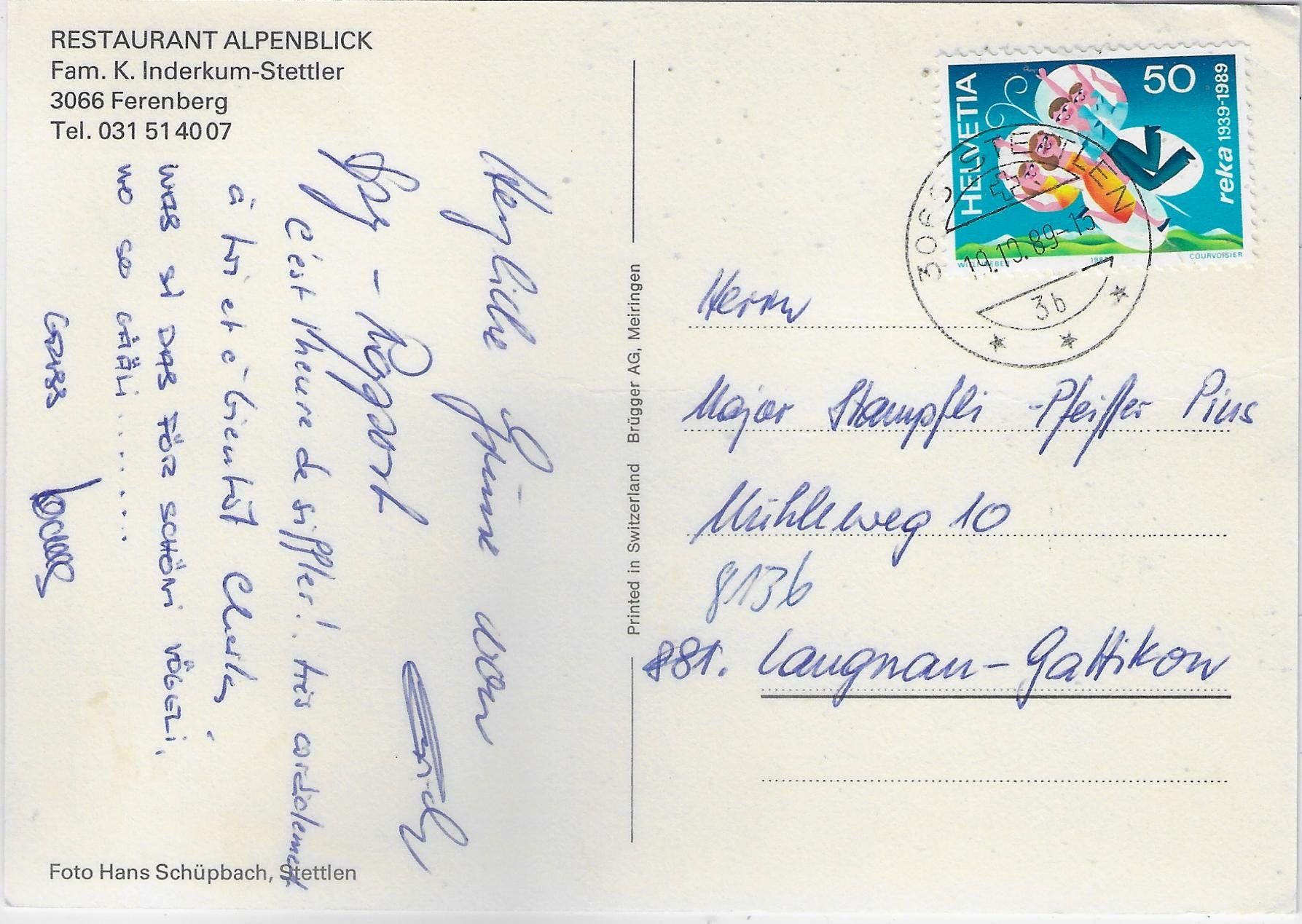 Cartoline postali: Restaurant Alpenblick - Ferenberg – Usato da Ettingen venduto da Kartenplanet 1