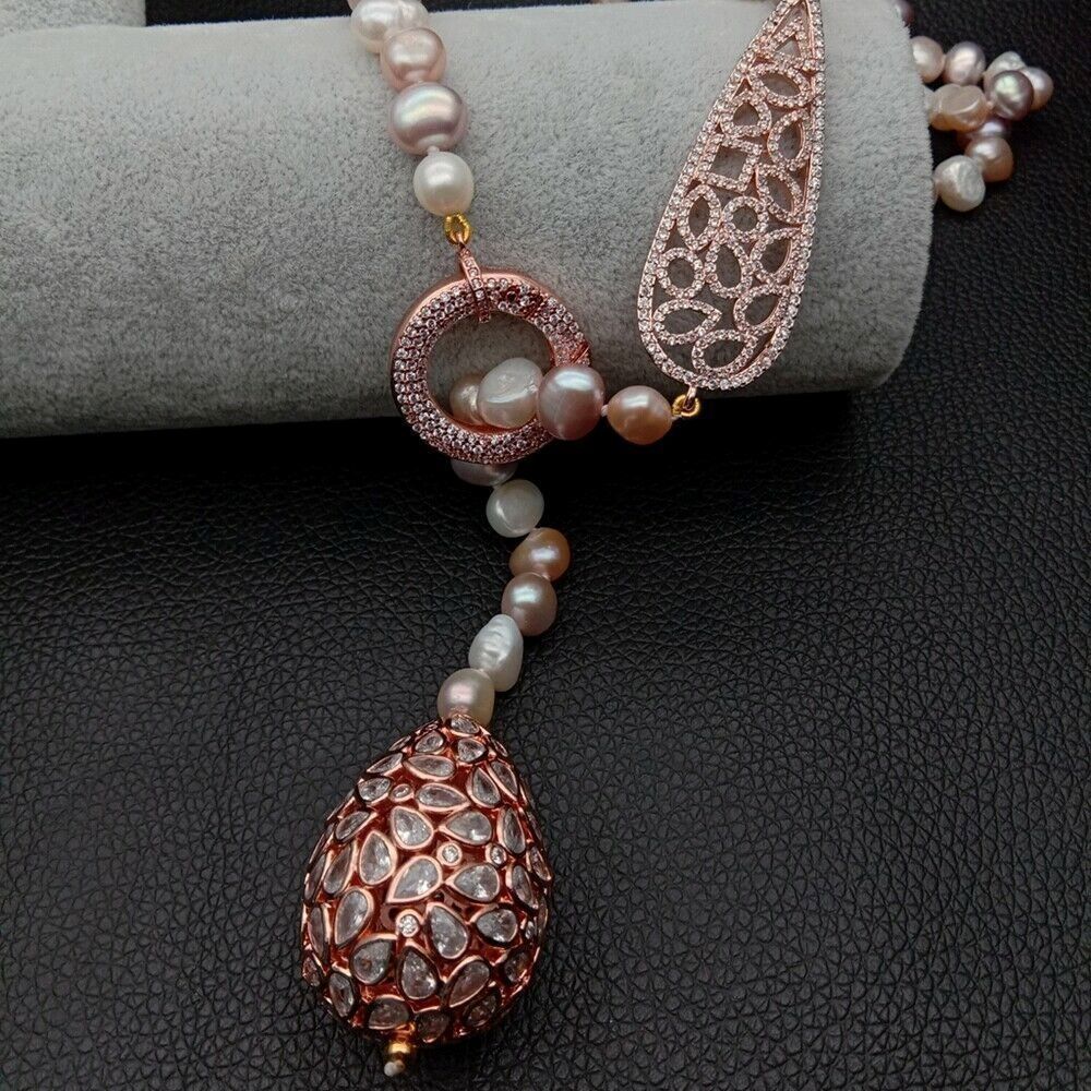Catenine: AKTION Mina rosa Perlen Kette Echt Collier Perles Véritables – Nuovo (secondo la descrizione) da Prilly venduto da ilyria73 5