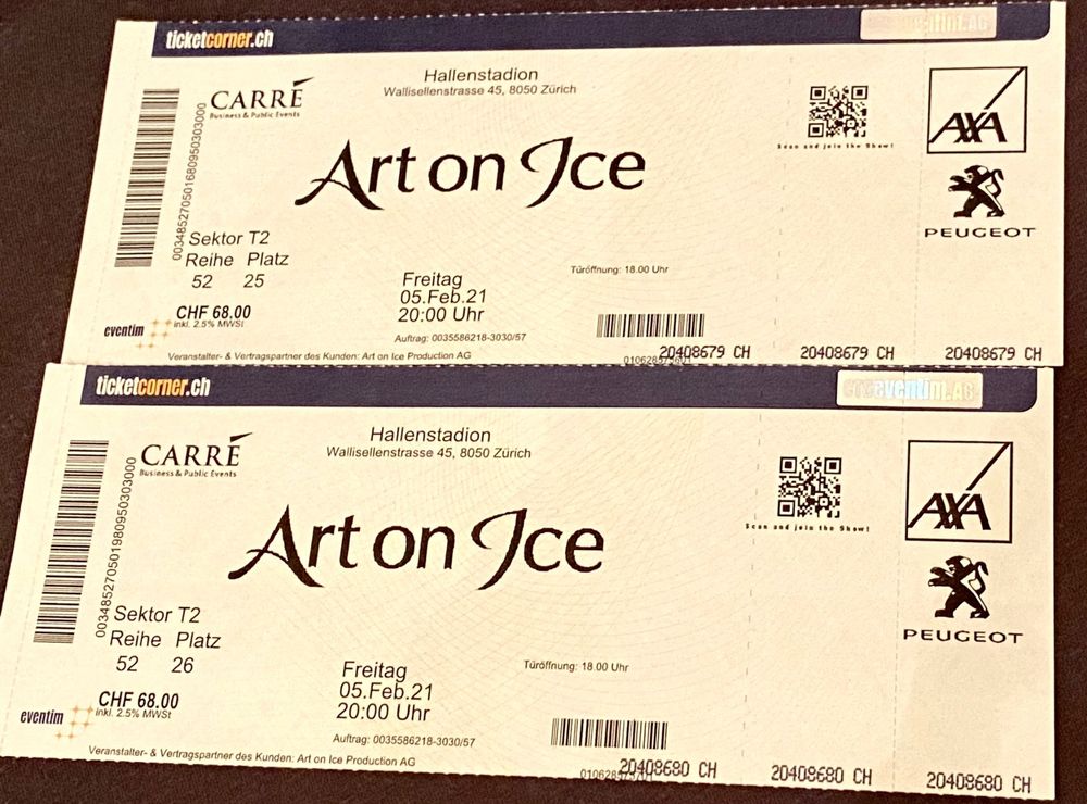 Art on Ice Tickets Kaufen auf Ricardo