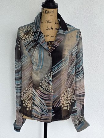Birgitta Bluse, Grösse M, transparent, Top Zustand!