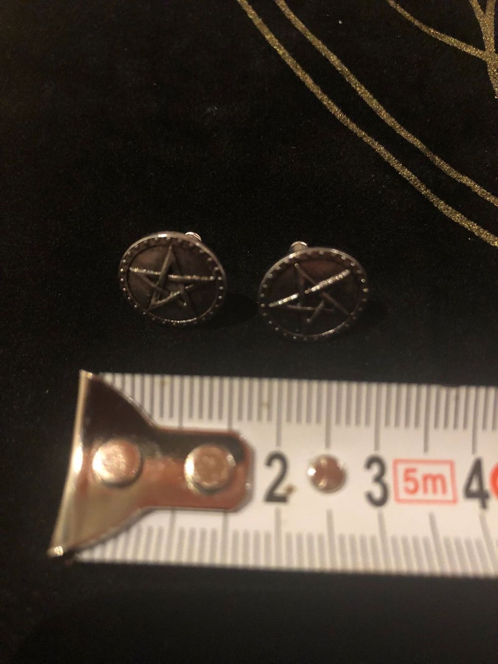 Boucles d'oreille: Ohrstecker  mit Pentagramm – Neuf (Voir description) à Gams par Mariawicca 2
