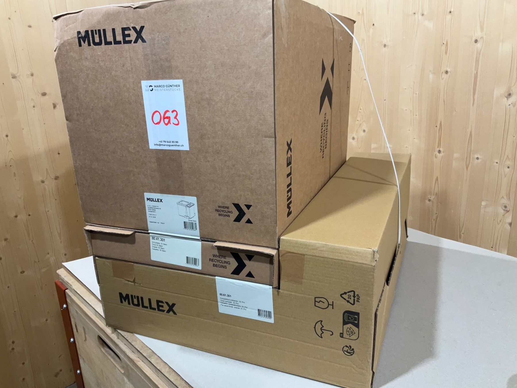 Müllex Abfalleimer: 063 Müllex Abfallsystem X55 L7 Basic Pro – Neu und originalverpackt aus Derendingen von Meisterstuecke 7